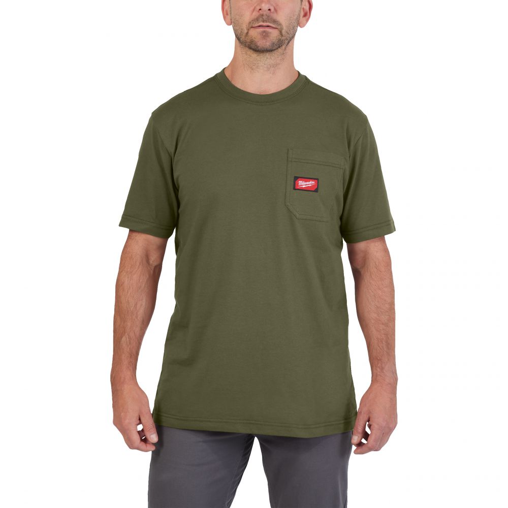 Arbeits-T-Shirt grün mit UV-Schutz 